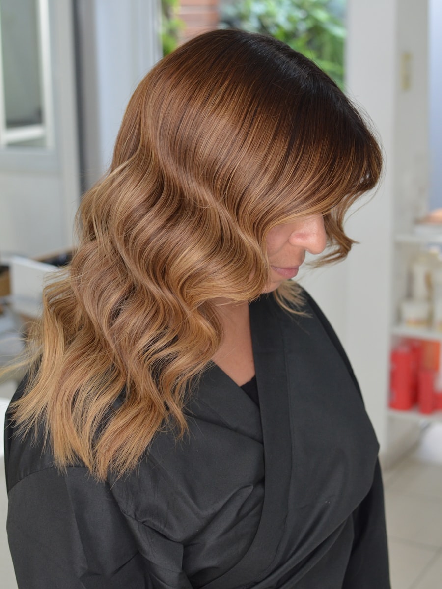 Ondas caramelo com brilho